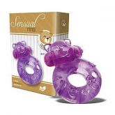 Anel com Vibrador em silicone formato de Ursinho