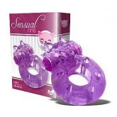 Anel com vibrador em silicone formato de Gatinho