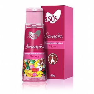 Gel A sós Sensações Comestível Hot Sabor Chiclete - 50g
