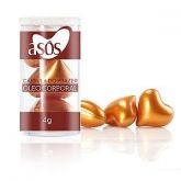 Cápsula formato coração Dourado Perolada - com 03 unid